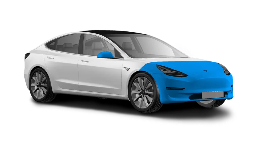 Partial Front paint protection film coverage